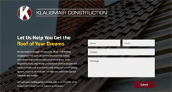 Desktop Screenshot of klausmairconstruction.com