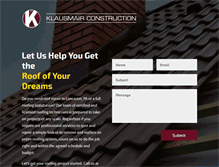 Tablet Screenshot of klausmairconstruction.com